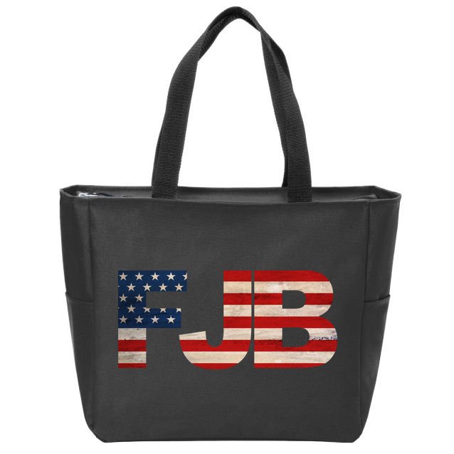 FJB American Camo Logo F*ck Joe Biden Zip Tote Bag