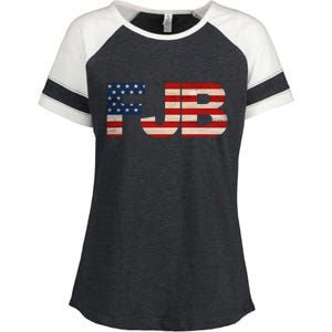 FJB American Camo Logo F*ck Joe Biden Enza Ladies Jersey Colorblock Tee