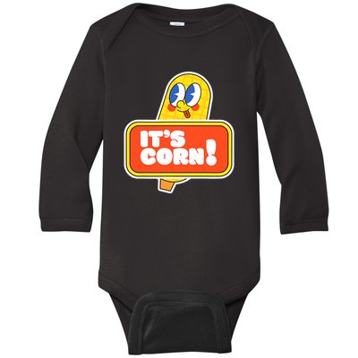 Funny And Cute It’s Corn On The Cob Corn Lover Baby Long Sleeve Bodysuit