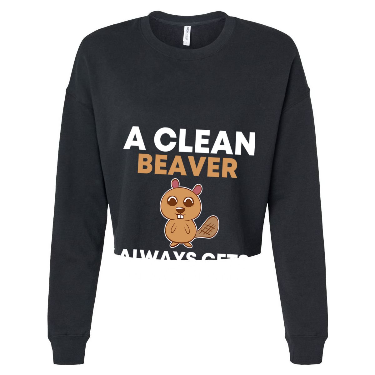Funny A Clean Beaver Always Gets More Wood Joke Sarcastic Golf Towel