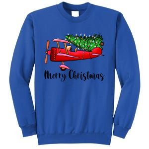 Funny Airplane Christmas Light Tree Airplane Pajama Xmas Great Gift Sweatshirt