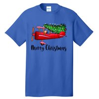 Funny Airplane Christmas Light Tree Airplane Pajama Xmas Great Gift Tall T-Shirt