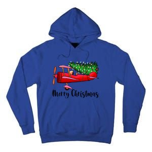 Funny Airplane Christmas Light Tree Airplane Pajama Xmas Great Gift Tall Hoodie