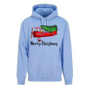 Funny Airplane Christmas Light Tree Airplane Pajama Xmas Great Gift Unisex Surf Hoodie