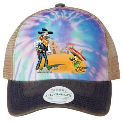 Fun American Cowboy In A Snakebite Showdown Legacy Tie Dye Trucker Hat