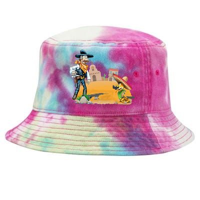 Fun American Cowboy In A Snakebite Showdown Tie-Dyed Bucket Hat