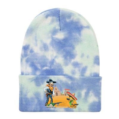 Fun American Cowboy In A Snakebite Showdown Tie Dye 12in Knit Beanie