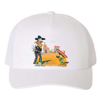 Fun American Cowboy In A Snakebite Showdown Yupoong Adult 5-Panel Trucker Hat