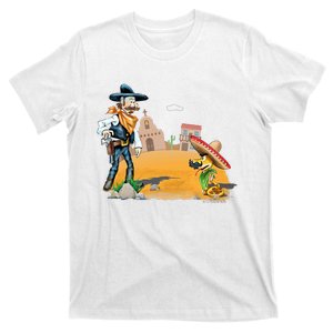 Fun American Cowboy In A Snakebite Showdown T-Shirt