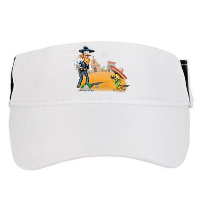 Fun American Cowboy In A Snakebite Showdown Adult Drive Performance Visor