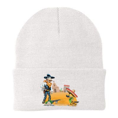 Fun American Cowboy In A Snakebite Showdown Knit Cap Winter Beanie