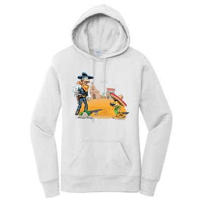 Fun American Cowboy In A Snakebite Showdown Women's Pullover Hoodie