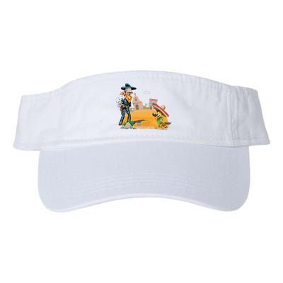 Fun American Cowboy In A Snakebite Showdown Valucap Bio-Washed Visor