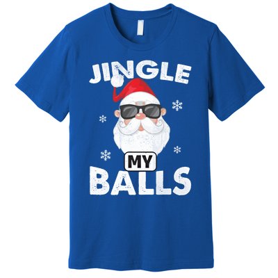 Funny Adult Christmas Xmas Santa Gift Jingle My Balls Gift Premium T-Shirt