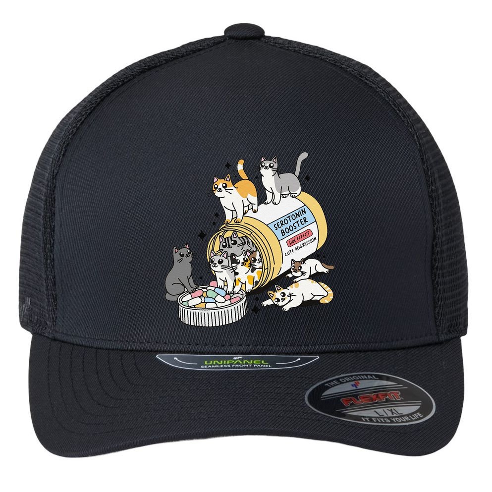 Funny Antidepressant Cat Cat Mom Funny Cats Cat Lover Therapist Cat Owner Me Flexfit Unipanel Trucker Cap