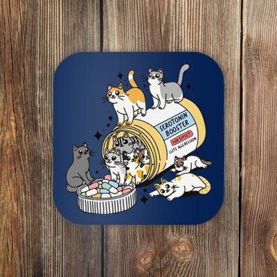 Funny Antidepressant Cat Cat Mom Funny Cats Cat Lover Therapist Cat Owner Me Coaster