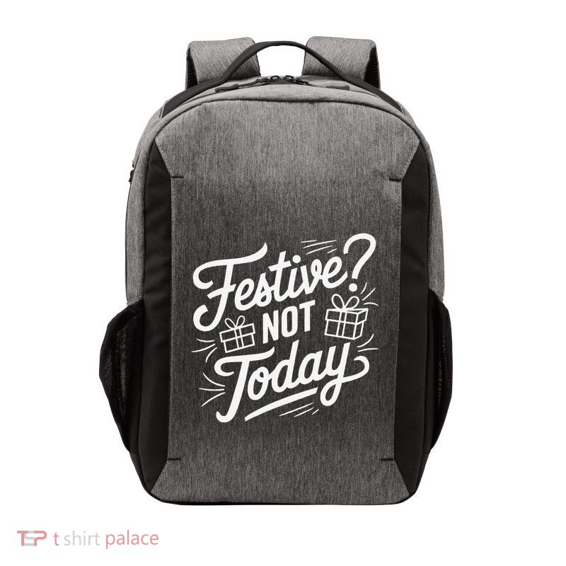 Funny Anti Christmas Festive Not Today Vector Backpack
