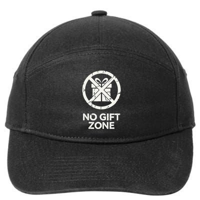 Funny Anti Christmas No Gift Zone 7-Panel Snapback Hat