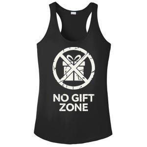 Funny Anti Christmas No Gift Zone Ladies PosiCharge Competitor Racerback Tank