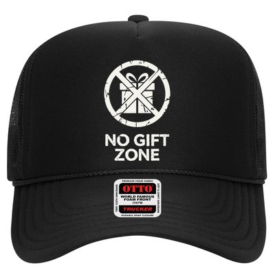 Funny Anti Christmas No Gift Zone Trucker Hat
