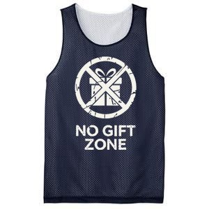 Funny Anti Christmas No Gift Zone Mesh Reversible Basketball Jersey Tank