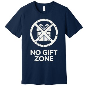 Funny Anti Christmas No Gift Zone Premium T-Shirt