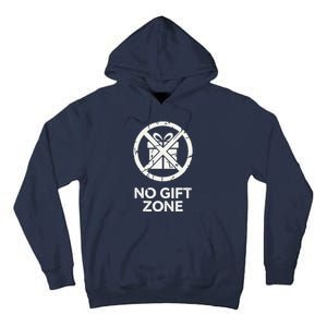 Funny Anti Christmas No Gift Zone Tall Hoodie