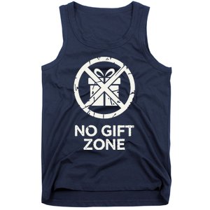 Funny Anti Christmas No Gift Zone Tank Top