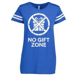 Funny Anti Christmas No Gift Zone Enza Ladies Jersey Football T-Shirt