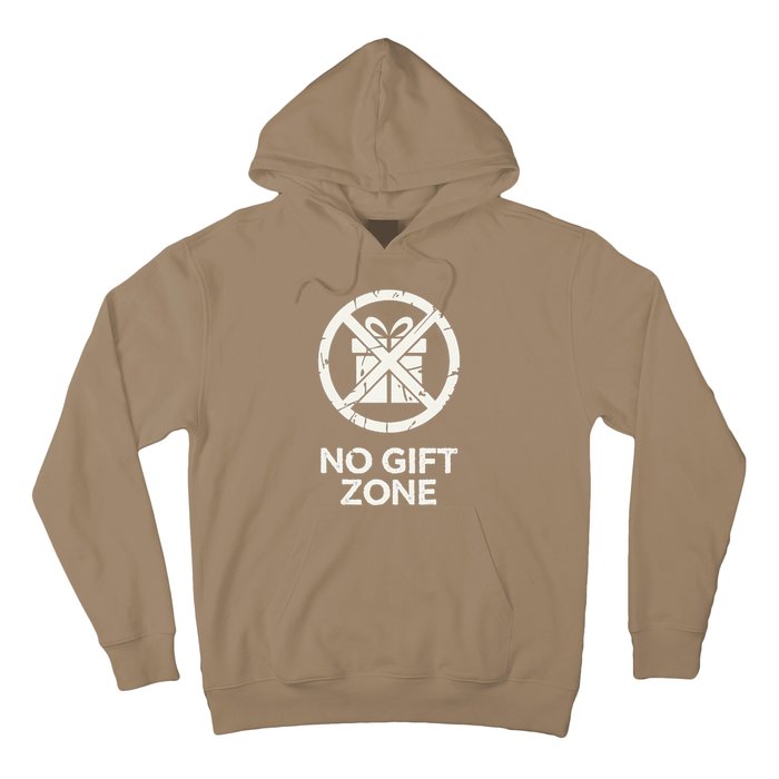 Funny Anti Christmas No Gift Zone Hoodie