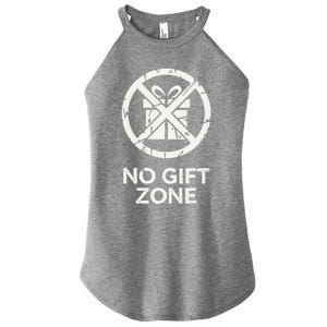 Funny Anti Christmas No Gift Zone Women's Perfect Tri Rocker Tank