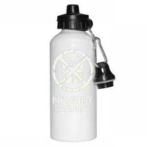 Funny Anti Christmas No Gift Zone Aluminum Water Bottle