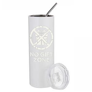 Funny Anti Christmas No Gift Zone Stainless Steel Tumbler