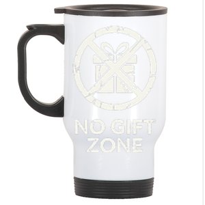 Funny Anti Christmas No Gift Zone Stainless Steel Travel Mug