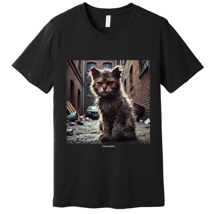 Funny Ally Cat Who DoesnT Like Baths Premium T-Shirt