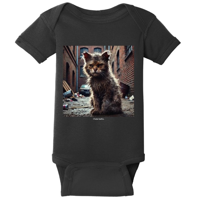 Funny Ally Cat Who DoesnT Like Baths Baby Bodysuit