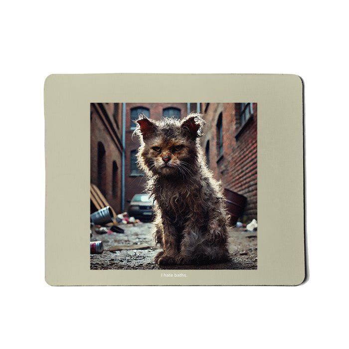Funny Ally Cat Who DoesnT Like Baths Mousepad