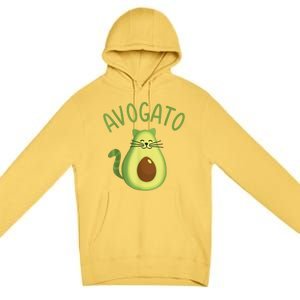 Funny Avogato Cat For Avocado Lover And Cinco De Mayo Premium Pullover Hoodie