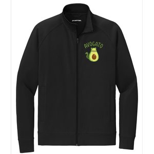 Funny Avogato Cat For Avocado Lover And Cinco De Mayo Stretch Full-Zip Cadet Jacket