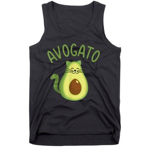 Funny Avogato Cat For Avocado Lover And Cinco De Mayo Tank Top