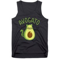 Funny Avogato Cat For Avocado Lover And Cinco De Mayo Tank Top