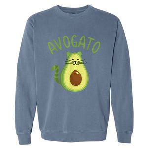 Funny Avogato Cat For Avocado Lover And Cinco De Mayo Garment-Dyed Sweatshirt