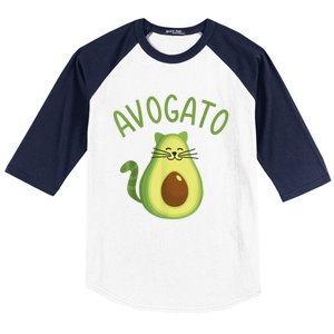 Funny Avogato Cat For Avocado Lover And Cinco De Mayo Baseball Sleeve Shirt