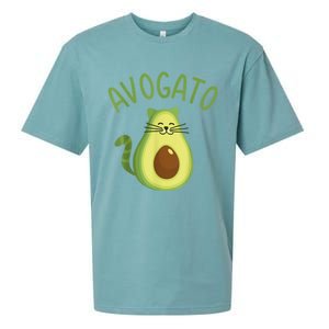 Funny Avogato Cat For Avocado Lover And Cinco De Mayo Sueded Cloud Jersey T-Shirt