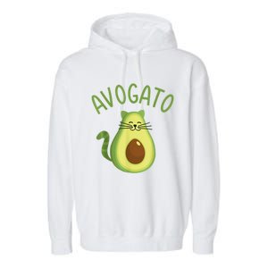 Funny Avogato Cat For Avocado Lover And Cinco De Mayo Garment-Dyed Fleece Hoodie