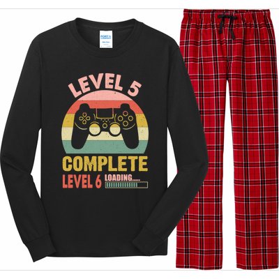 Funny And Cute Gamer Level 5 Complete Level 6 Loading Meaningful Gift Long Sleeve Pajama Set