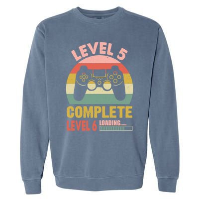 Funny And Cute Gamer Level 5 Complete Level 6 Loading Meaningful Gift Garment-Dyed Sweatshirt