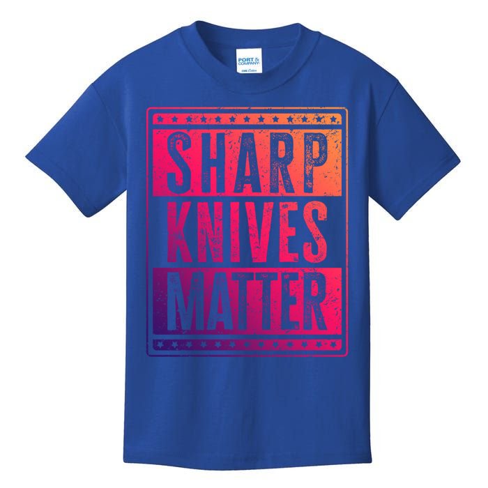 Funny And Chef Gift Sharp Knives Matter Cute Gift Kids T-Shirt