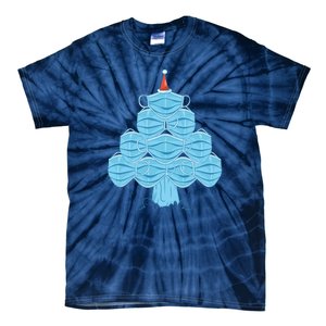 Face Mask Christmas Tree Tie-Dye T-Shirt