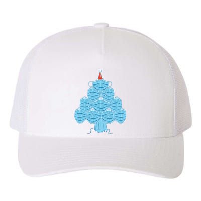 Face Mask Christmas Tree Yupoong Adult 5-Panel Trucker Hat